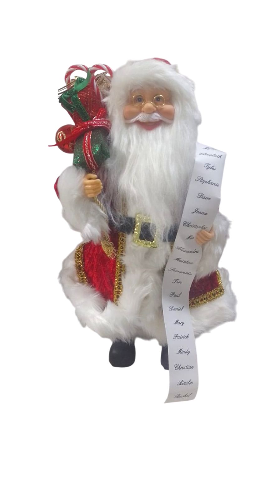 PAPAI NOEL C/LISTA DE NOMES 45CM